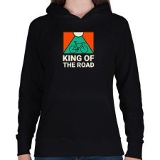PRINTFASHION KING OF THE ROAD - Női kapucnis pulóver - Fekete női pulóver, kardigán