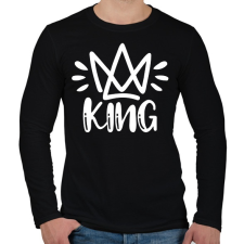 PRINTFASHION King páros 2 - Férfi hosszú ujjú póló - Fekete férfi póló