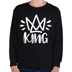PRINTFASHION King páros 2 - Gyerek pulóver - Fekete