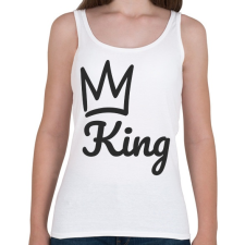 PRINTFASHION King - Páros minta - Női atléta - Fehér női trikó