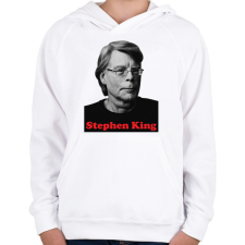 PRINTFASHION King portré - Gyerek kapucnis pulóver - Fehér gyerek pulóver, kardigán