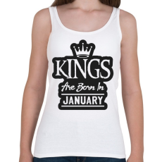 PRINTFASHION KINGS are born in January - fekete - Női atléta - Fehér