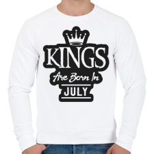 PRINTFASHION KINGS are born in July - fekete - Férfi pulóver - Fehér férfi pulóver, kardigán