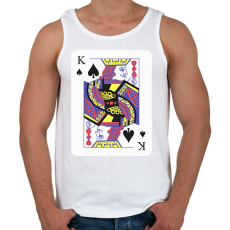 PRINTFASHION Király pikk - Férfi atléta - Fehér