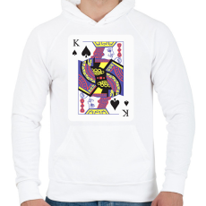 PRINTFASHION Király pikk - Férfi kapucnis pulóver - Fehér