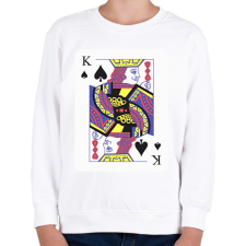 PRINTFASHION Király pikk - Gyerek pulóver - Fehér gyerek pulóver, kardigán