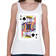 PRINTFASHION Király treff - Női atléta - Fehér női trikó