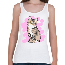 PRINTFASHION Kis cica  - Női atléta - Fehér női trikó