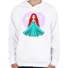 PRINTFASHION Kis hercegnő - Gyerek kapucnis pulóver - Fehér