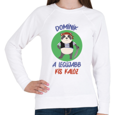 PRINTFASHION Kis kalóz - Névvel - Női pulóver - Fehér