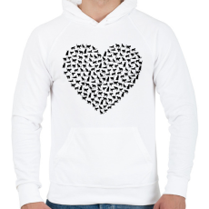 PRINTFASHION Kis kedvenc - Férfi kapucnis pulóver - Fehér