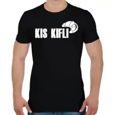 PRINTFASHION kis kifli - páros minta - Férfi póló - Fekete férfi póló