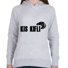 PRINTFASHION Kis Kifli - páros minta - Női kapucnis pulóver - Sport szürke