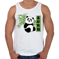 PRINTFASHION kis panda - Férfi atléta - Fehér