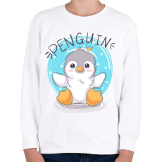 PRINTFASHION Kis pingvin - Gyerek pulóver - Fehér