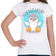 PRINTFASHION Kis pingvin - Női póló - Fehér női póló
