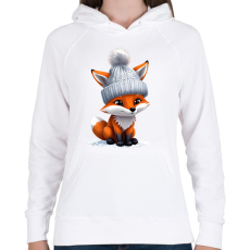 PRINTFASHION kis róka - Női kapucnis pulóver - Fehér