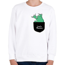 PRINTFASHION Kis szörny a zsebben - Gyerek pulóver - Fehér gyerek pulóver, kardigán
