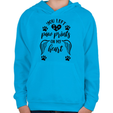 PRINTFASHION Kisállat emlék - Gyerek kapucnis pulóver - Azúrkék