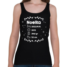 PRINTFASHION Kisbaba infók - Női atléta - Fekete női trikó