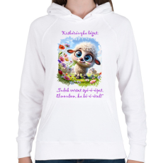 PRINTFASHION Kisbárány locsolkodóknak - Női kapucnis pulóver - Fehér