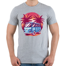 PRINTFASHION Kisbusz - Férfi póló - Sport szürke