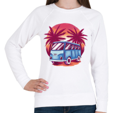 PRINTFASHION Kisbusz - Női pulóver - Fehér