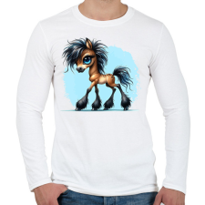 PRINTFASHION Kiscsikó - Férfi hosszú ujjú póló - Fehér férfi póló