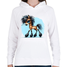 PRINTFASHION Kiscsikó - Női kapucnis pulóver - Fehér női pulóver, kardigán