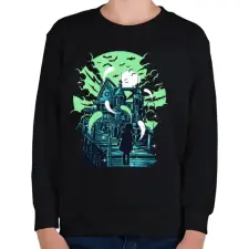 PRINTFASHION Kísértetház - Gyerek pulóver - Fekete gyerek pulóver, kardigán