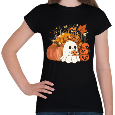 PRINTFASHION Kísérteties halloween - Női póló - Fekete