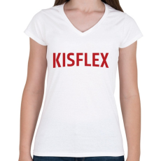 PRINTFASHION Kisflex - Női V-nyakú póló - Fehér