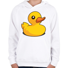 PRINTFASHION Kiskacsa  - Gyerek kapucnis pulóver - Fehér gyerek pulóver, kardigán