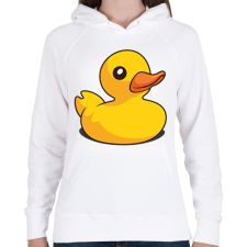 PRINTFASHION Kiskacsa  - Női kapucnis pulóver - Fehér női pulóver, kardigán