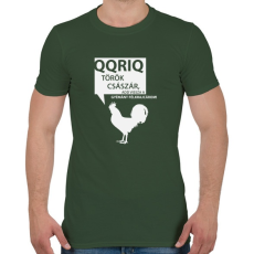 PRINTFASHION kiskakas-white - Férfi póló - Katonazöld