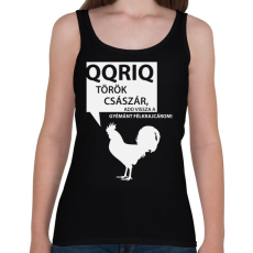 PRINTFASHION kiskakas-white - Női atléta - Fekete