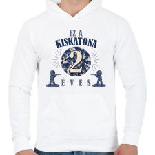 PRINTFASHION Kiskatona - Évszámmal - Férfi kapucnis pulóver - Fehér férfi pulóver, kardigán