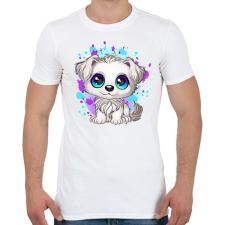 PRINTFASHION Kiskutya - Férfi póló - Fehér férfi póló