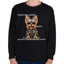 PRINTFASHION kiskutyám, amikor... - Gyerek pulóver - Fekete gyerek pulóver, kardigán