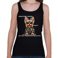 PRINTFASHION kiskutyám, amikor... - Női atléta - Fekete női trikó