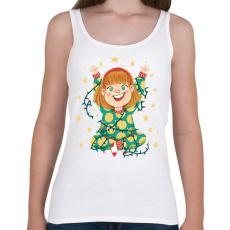 PRINTFASHION Kislány égősorral - Női atléta - Fehér