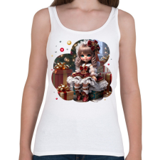 PRINTFASHION Kislány karácsonyi ruhában - Női atléta - Fehér női trikó