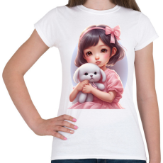 PRINTFASHION Kislány - Női póló - Fehér