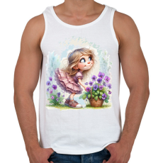 PRINTFASHION Kislány tavaszi ibolyával - Férfi atléta - Fehér