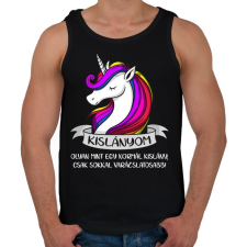 PRINTFASHION Kislányom unikornis - Férfi atléta - Fekete atléta, trikó