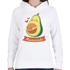 PRINTFASHION Kismama avokádó - Női kapucnis pulóver - Fehér