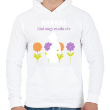 PRINTFASHION Kismama - Férfi kapucnis pulóver - Fehér férfi pulóver, kardigán