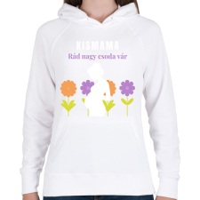 PRINTFASHION Kismama - Női kapucnis pulóver - Fehér női pulóver, kardigán