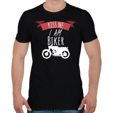 PRINTFASHION Kiss me - Férfi póló - Fekete férfi póló