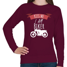 PRINTFASHION Kiss me - Női pulóver - Bordó